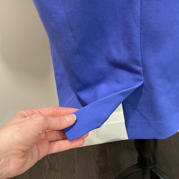 TAHARI Blue Ruched Dress 8 Medium - Picture 12 of 17